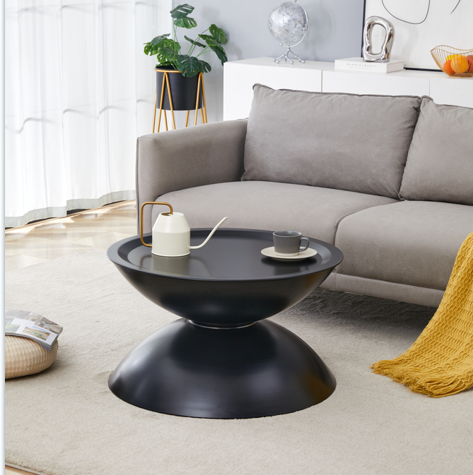BLCK coffee round tables with STORGE MOVABLE TABLE TOP MULTIFUNCTIONAL END SIDE TABLE
