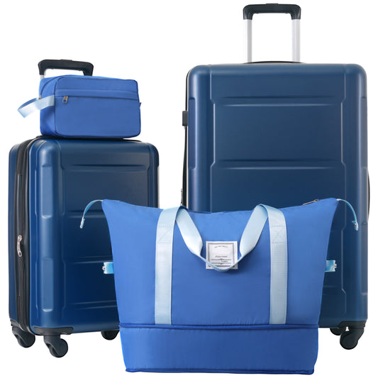 2 Piece Luggage Set with Bags Expanable Spinner Wheels ABS Lightweight Suitcase with TSA Lock 20inch+28inch