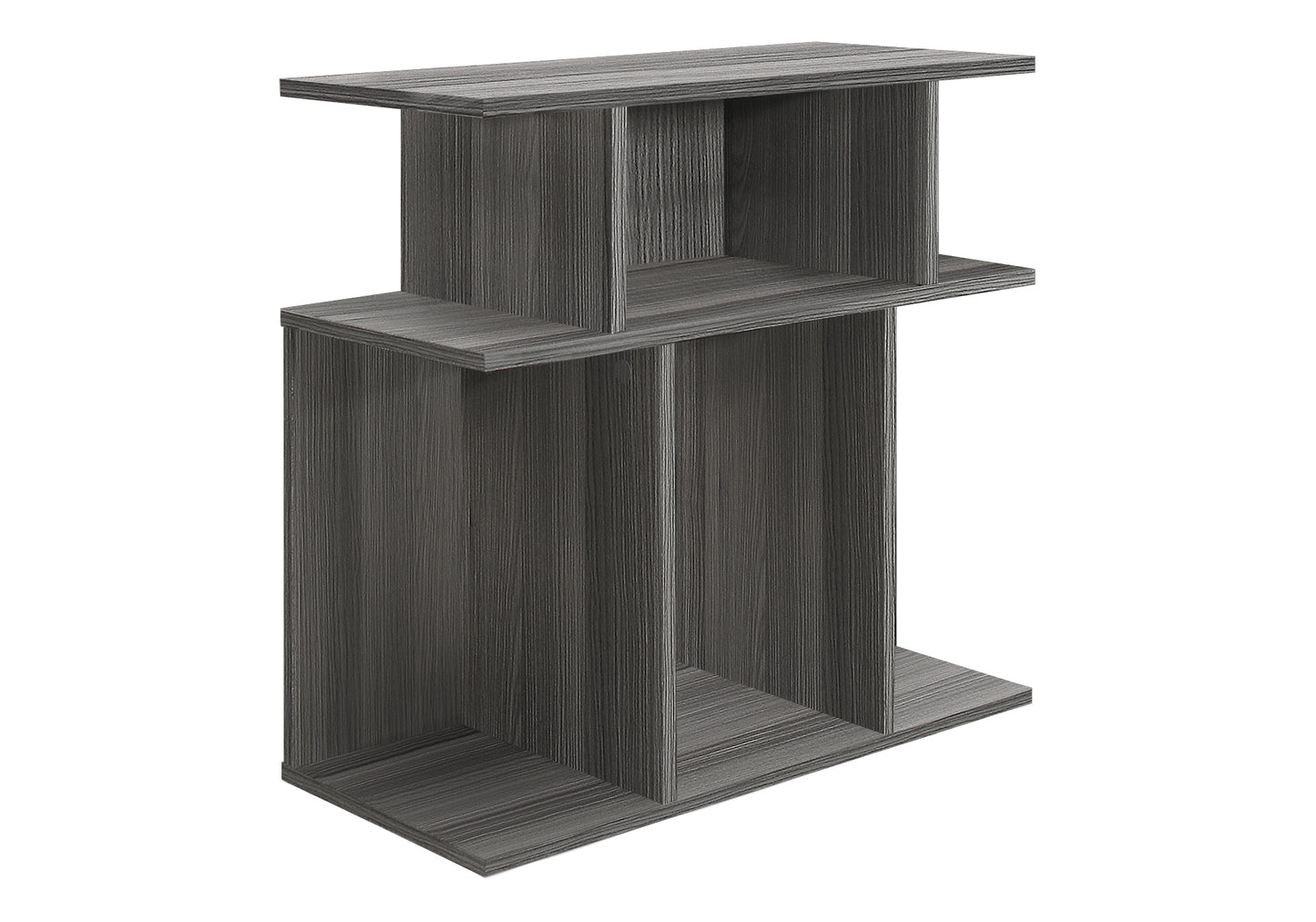 Accent Table, Side, End, Nightstand, Lamp, Living Room, Bedroom, Grey Laminate, Contemporary, Modern