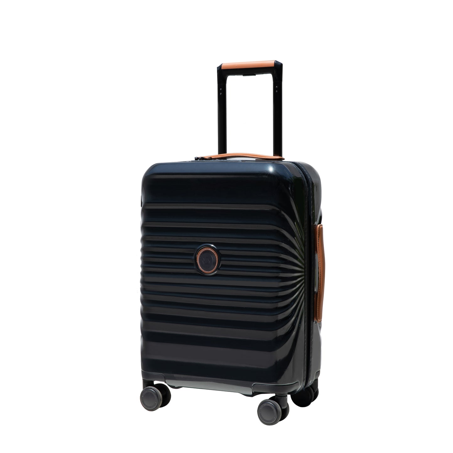 20' Carry on Luggage Lightweight Suitcase TSA Lock USB port   Luggage Wheel lock Artificial leather Top handle Spinner Wheels BLACK