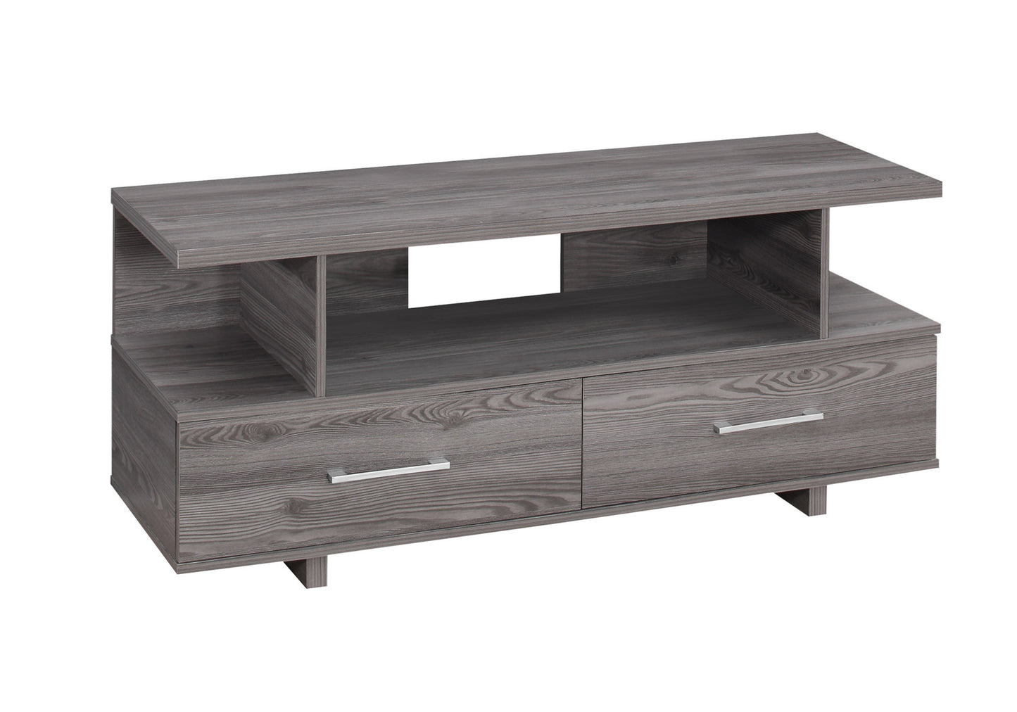 Tv Stand, 48 Inch, Console, Media Entertainment Center, Storage Cabinet, Living Room, Bedroom, Grey Laminate, Contemporary, Modern