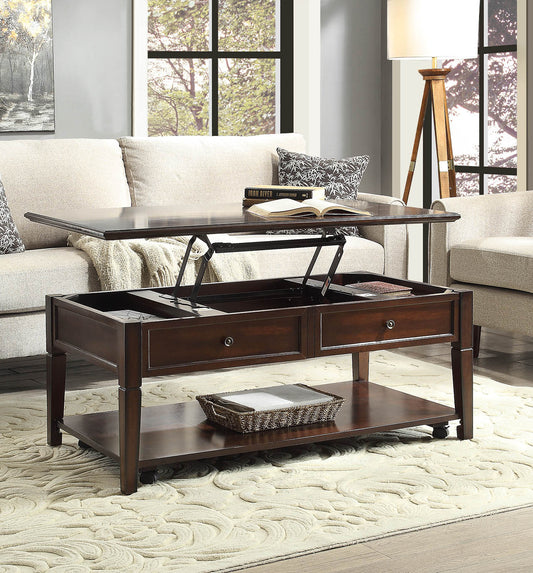 Malachi Walnut Finish Coffee Table W/Lift Top