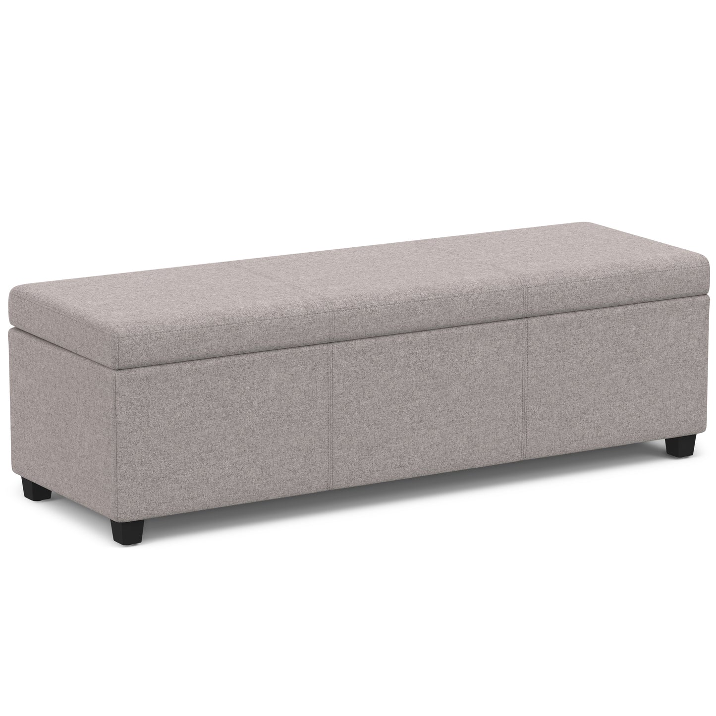 Avalon - Extra Large Storage Ottoman Bench - Cloud Grey
