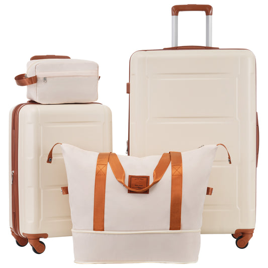 2 Piece Luggage Set with Bags Expanable Spinner Wheels ABS Lightweight Suitcase with TSA Lock 20inch+28inch