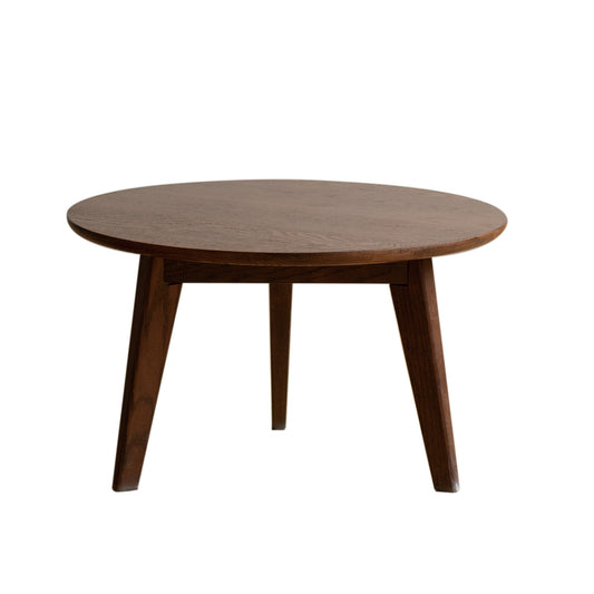 Center Table Low Table 100% Solid Oak Wood Top Plate Desk Coffee Table Width 60 x Depth60 x Height 35 cm Study Desk Work From Home Easy To Assemble Walnut Color Wood Desk
