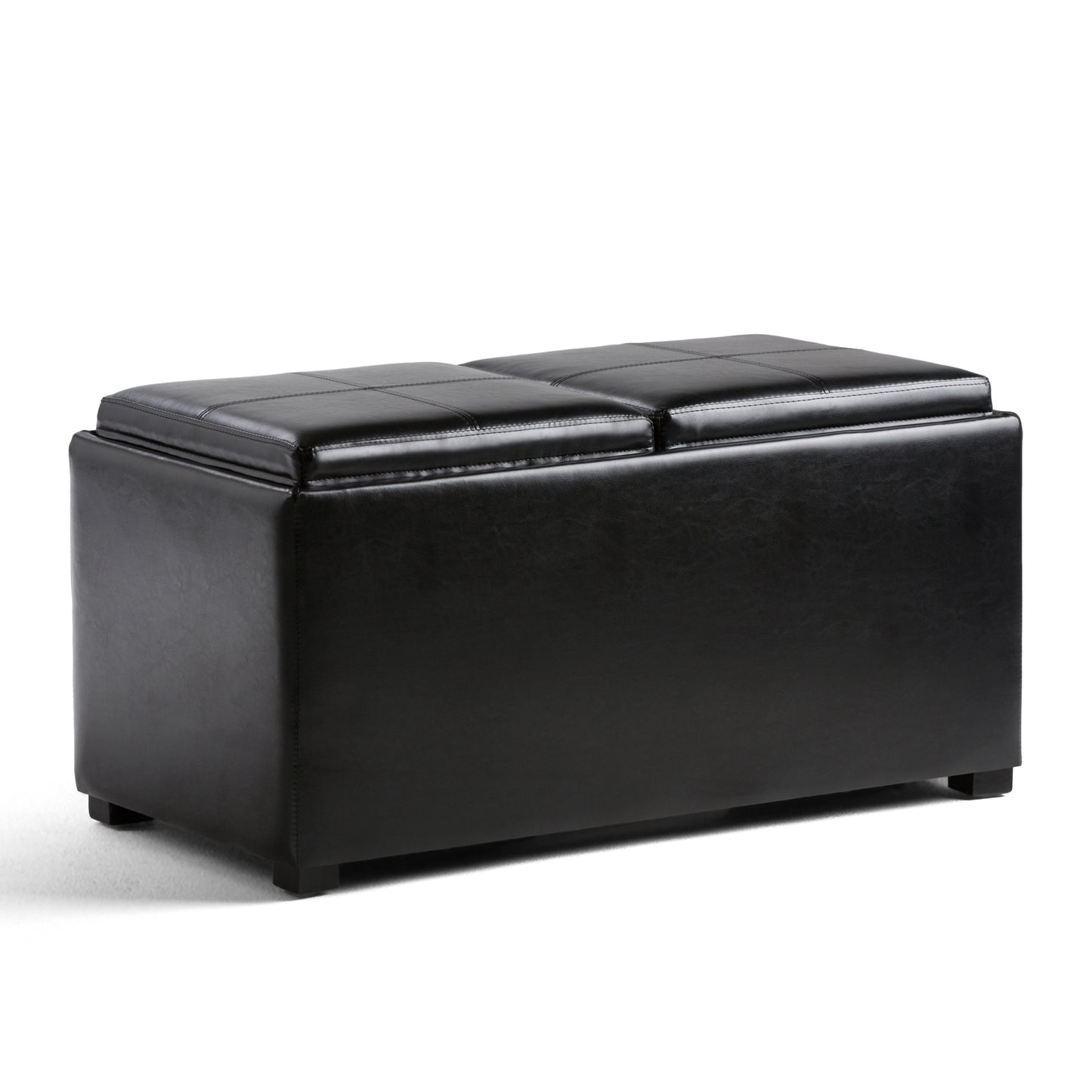 Avalon - 5 Piece Storage Ottoman - Midnight Black