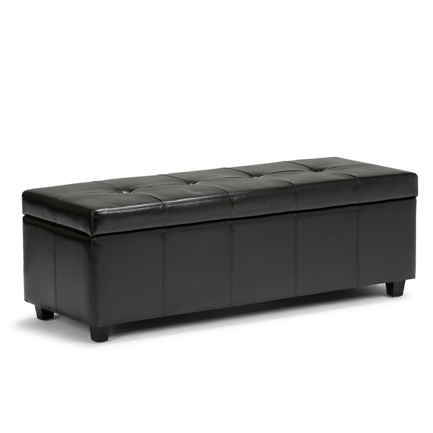 Castleford - Storage Ottoman - Midnight Black
