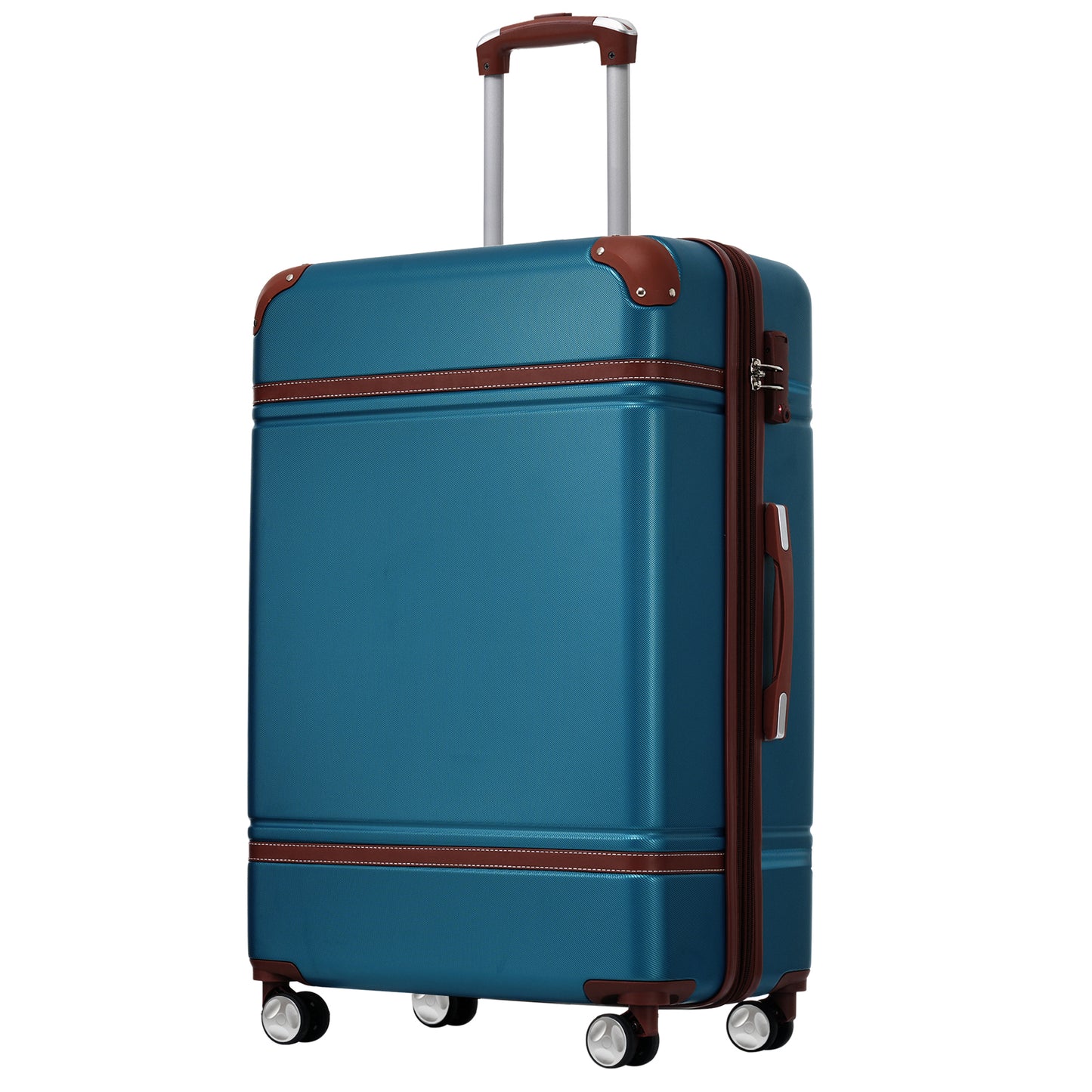 Hardshell Luggage with TSA lock , 24' Expandable Lightweight Suitcase with Spinner Wheels, Single Vintage Luggage,Blue