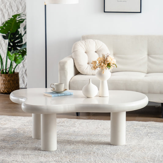 Cloud Coffee Table Modern Coffee Table Easy Assembly Coffee Table for Living Room