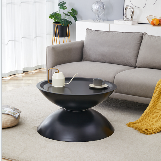 BLCK  coffee round tables with STORGE MOVABLE TABLE TOP MULTIFUNCTIONAL END SIDE TABLE