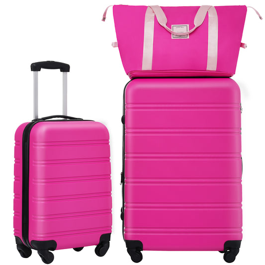 Hardshell Luggage Sets 2Pcs + Bag Spinner Suitcase with TSA Lock Lightweight 20' + 28'