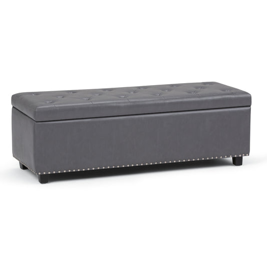 Hamilton - Storage Ottoman - Stone Grey