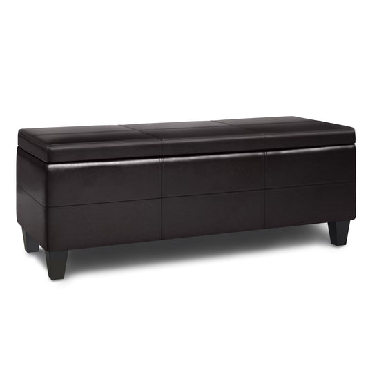 Afton - Storage Ottoman Bench - Tanners Brown