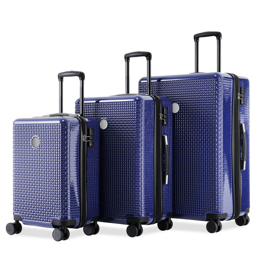 Luggage Sets 3 Piece Hardshell Suitcases with Wheels, Lightweight Expandable Travel Luggage with TSA Lock, Carry-on, Checked Luggage(20inch 24inch 28inch)