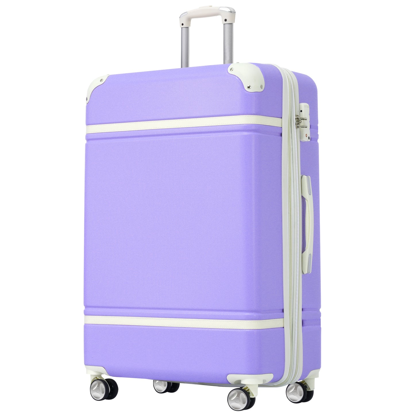 Hardshell Luggage with TSA lock , 28' Expandable Lightweight Suitcase with Spinner Wheels, Single Vintage Luggage,Purple