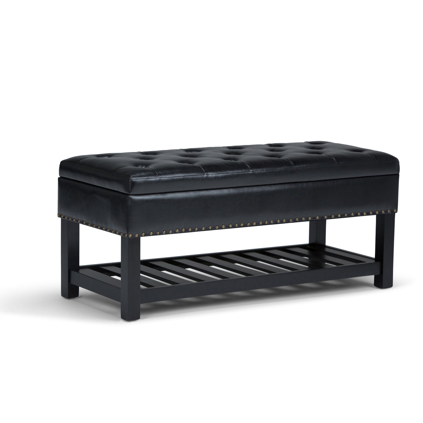 Lomond - Storage Ottoman Bench - Midnight Black