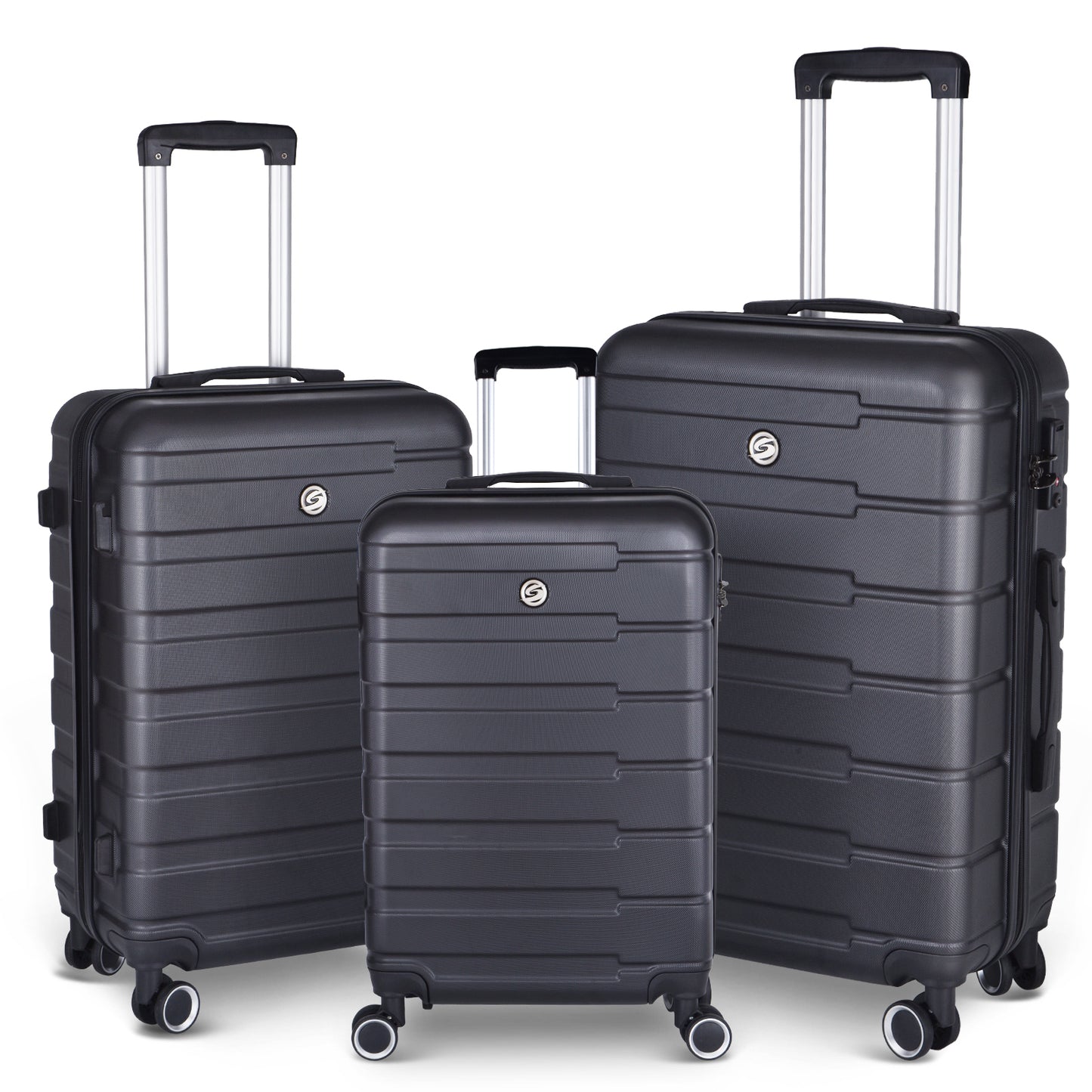Luggage Suitcase 3 Piece Sets Hardside Carry-on luggage with Spinner Wheels 20'/24'/28'