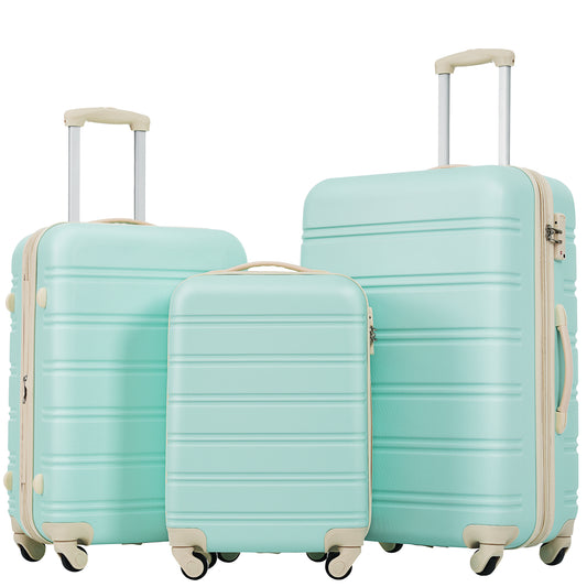 3 Piece Luggage Set Hardside Spinner Suitcase with TSA Lock 20' 24' 28' Available