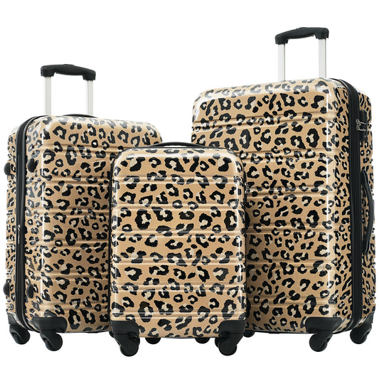 Hardshell Luggage Sets 3 pcs Spinner Suitcase with TSA Lock Lightweight-20'+24'+28' Luggages