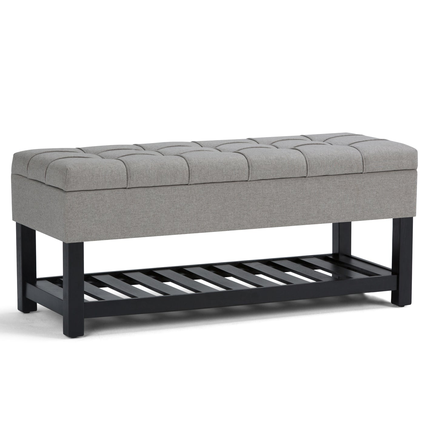 Saxon - Storage Ottoman Bench - Dove Grey