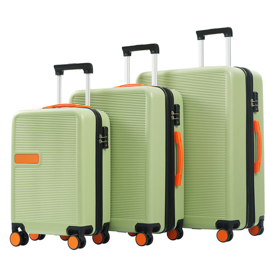 Hardshell Luggage Sets 3 pcs Contrast Color Suitcase with Spinner Wheels and TSA Lock 20' 24' 28' Available