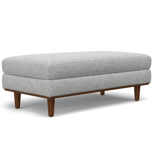 Morrison - Large Rectangular Ottoman - Mist Grey