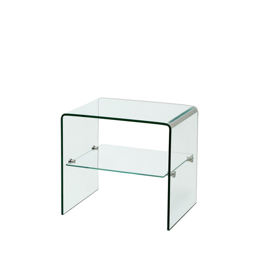 Clear Glass Side & End Table, Tempered Glass End Table Small Table