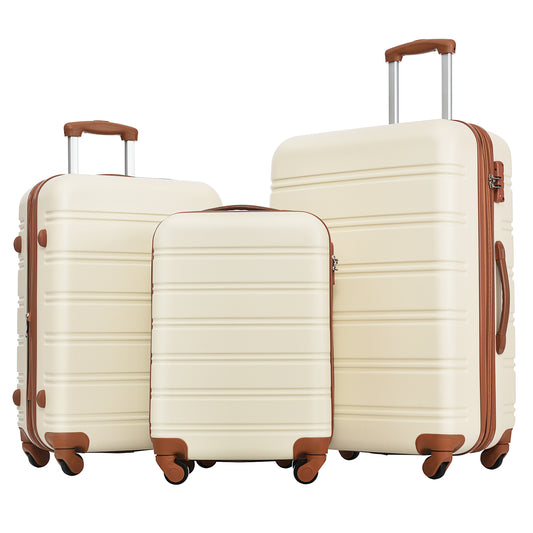 3 Piece Luggage Set Hardside Spinner Suitcase with TSA Lock 20' 24' 28' Available