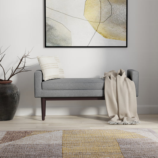 Scott - Ottoman Bench - Pewter Grey