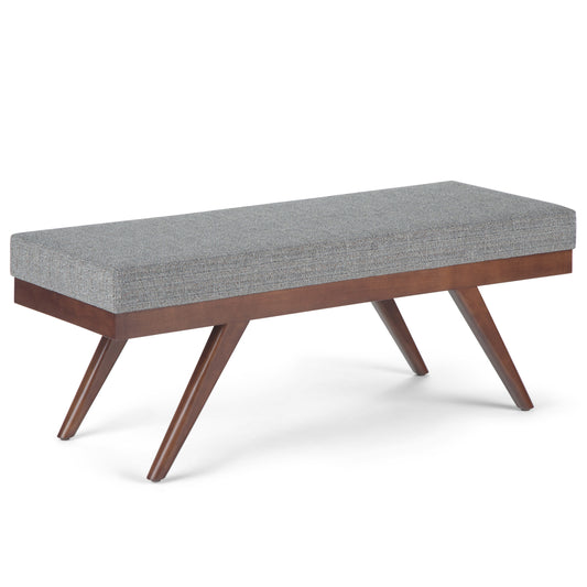 Chanelle - Mid Century Ottoman Bench - Pebble Grey