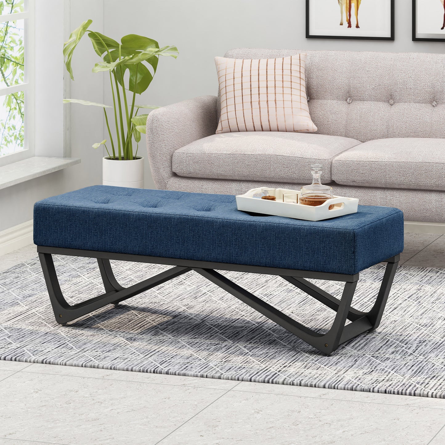 Navy blue Ottoman