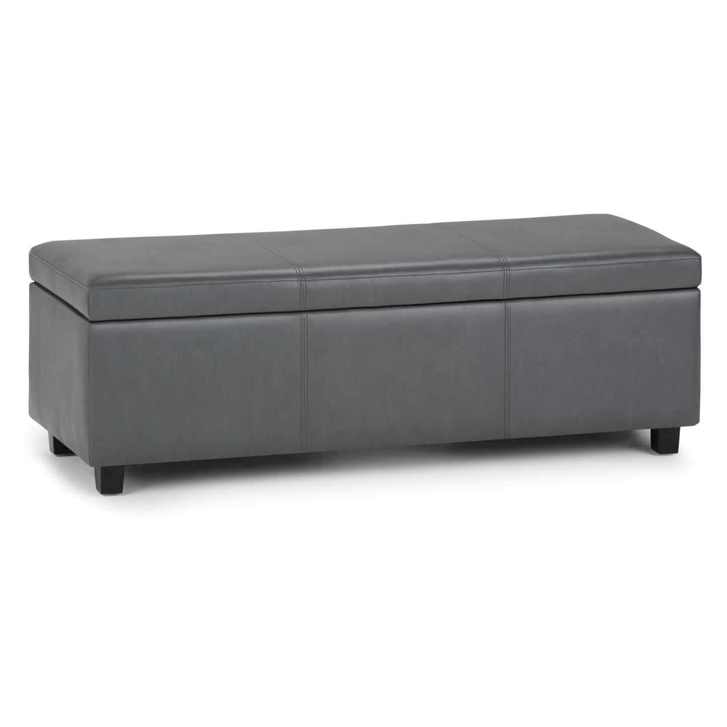 Avalon - Storage Ottoman Bench - Stone Grey