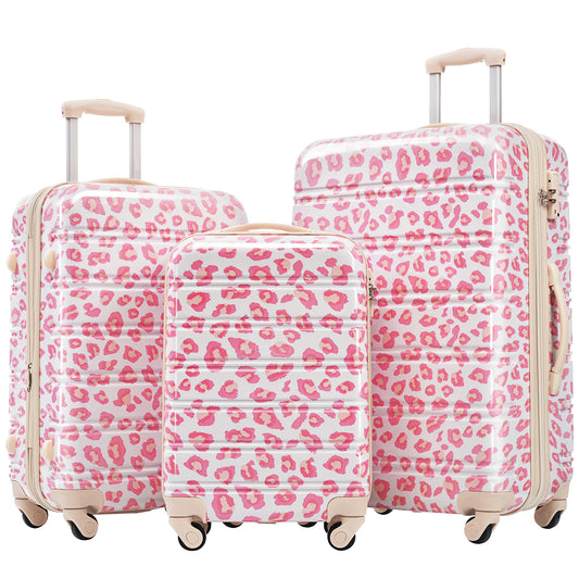 Hardshell Luggage Sets 3 pcs Spinner Suitcase with TSA Lock Lightweight-20'+24'+28' Luggages