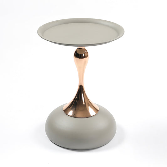 Mermaid Tail End Coffee Table Round Side Table, Modern Metal Pedestal Table, Minimalist Accent Table for Small Spaces, Drink Martini Table Decoration for Living Room