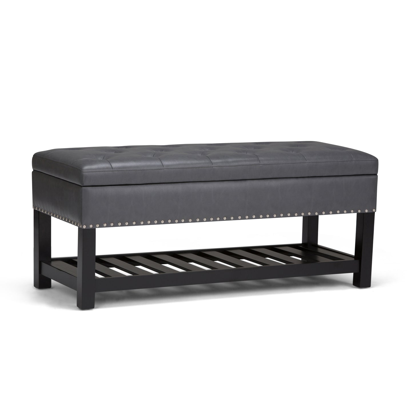 Lomond - Storage Ottoman Bench - Stone Grey