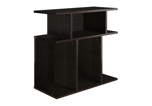 Accent Table, Side, End, Nightstand, Lamp, Living Room, Bedroom, Brown Laminate, Contemporary, Modern