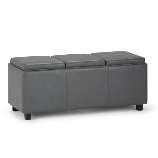 Avalon - Storage Ottoman - Stone Grey