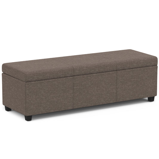 Avalon - Extra Large Storage Ottoman Bench - Fawn Brown
